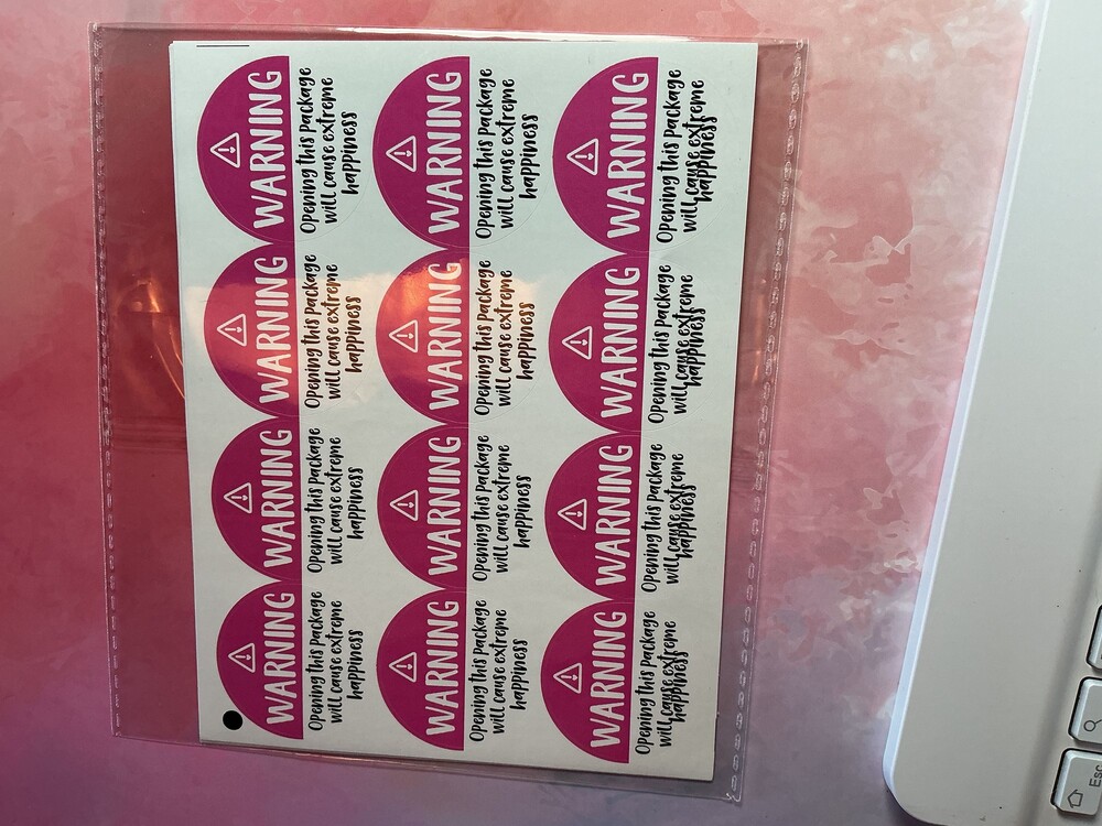 ★ 36 Warning Extreme Happiness Small Business Package Stickers